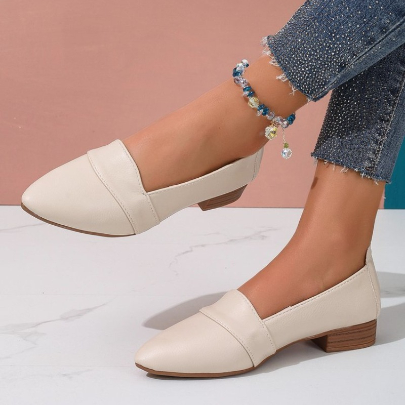 Casual Sandal Leather - أحذية نسائية مسطحة سهلة الارتداء بلون