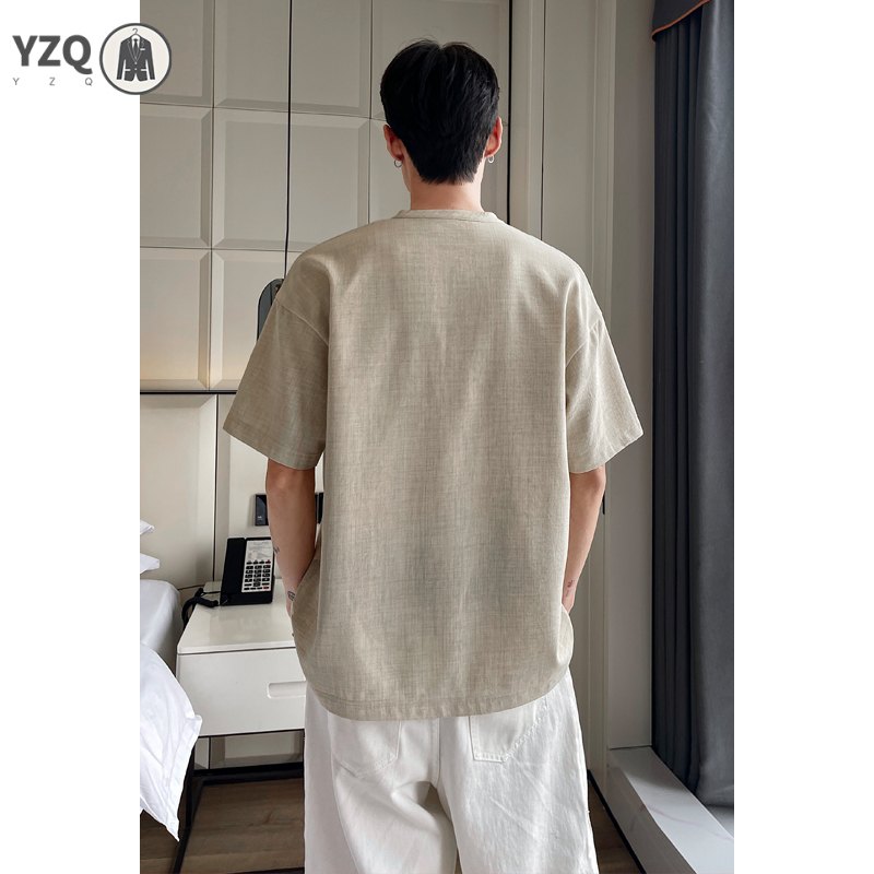 تي شيرت رجالي بأكمام قصيرة من  - مراجعة Linen Shirt Breathable وسعره