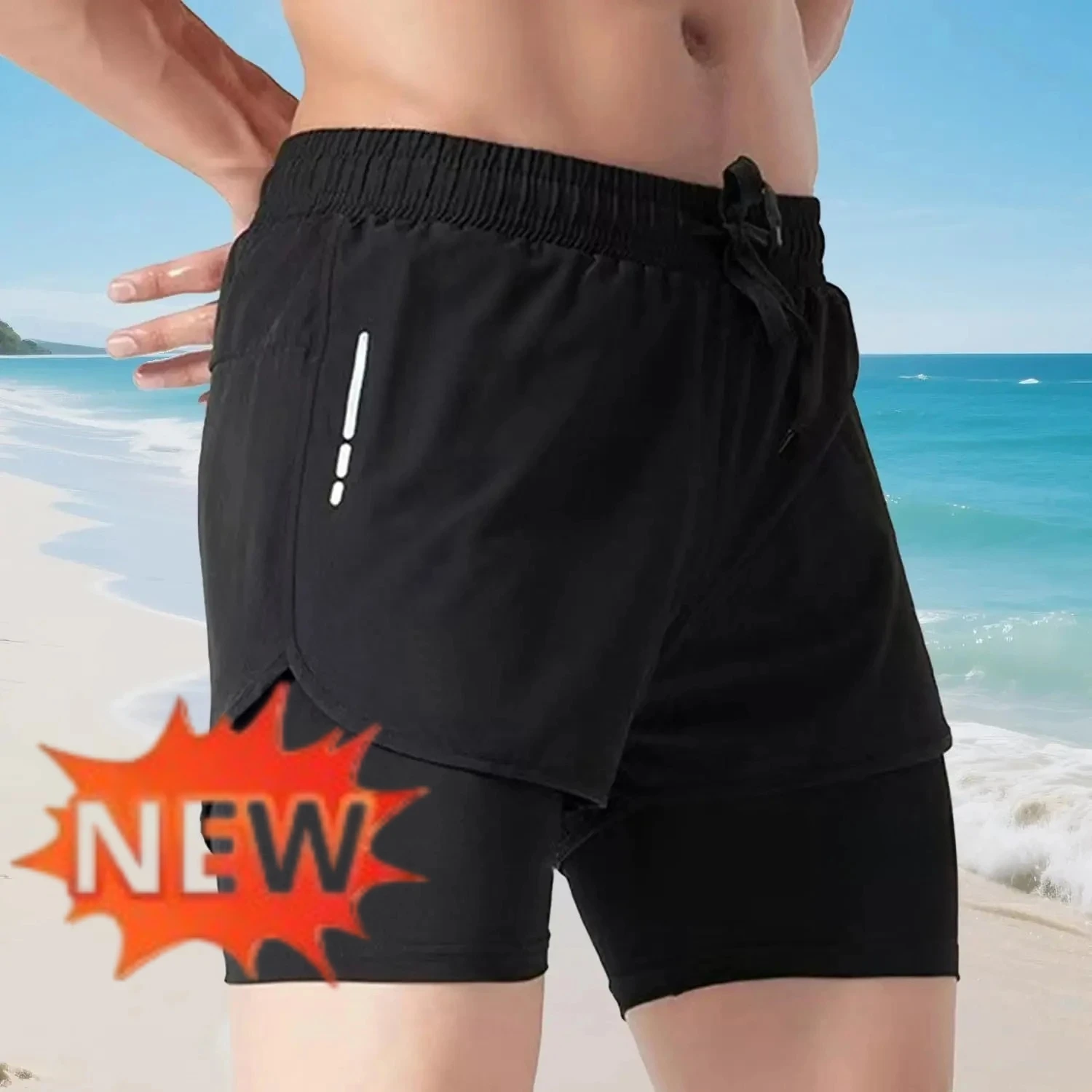 شورت سباحة رجالي متعدد الاستخد - مراجعة Swim Trunk Quick Dry وسعره