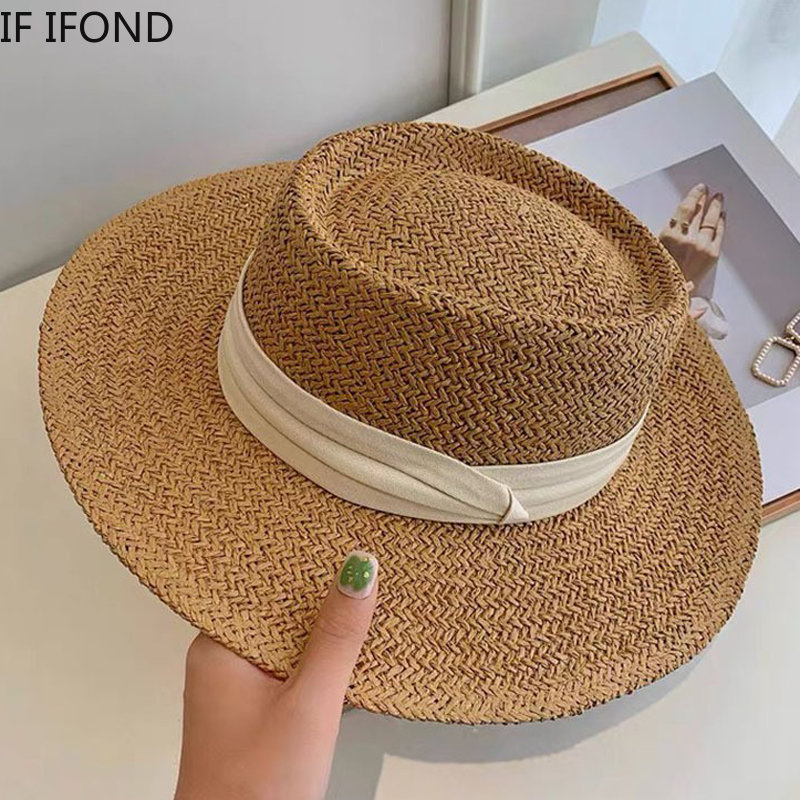 قبعات نسائية صيفية ربيعية قابل - مراجعة Bucket Hat Straw وسعره
